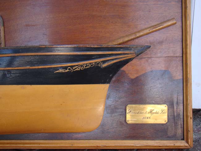An attractive half hull model of the three-masted ship "OPHELIA" built in 1846 by Franklin & Hydes — image 2